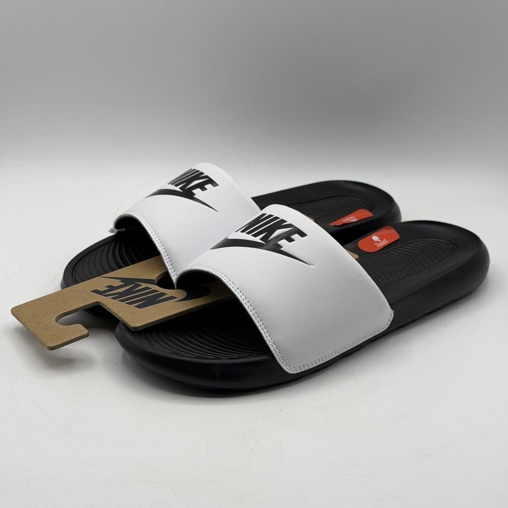 Nike Victori One CN9675-005 Mens Size 8 Black White Slide Synthetic Casual Shoes